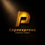 画像12: P字のスピード感あふれるモダンロゴ (12)