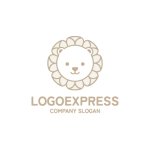 画像1: 可愛いライオンのキャラクターロゴ (1)