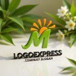 画像12: M字と昇る太陽の希望ロゴ (12)