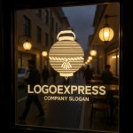 画像14: 和風の提灯と縄飾りのロゴ (14)