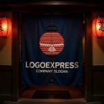 画像15: 和風の提灯と縄飾りのロゴ (15)