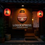 画像16: 和風の提灯と縄飾りのロゴ (16)