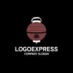 画像4: 和風の提灯と縄飾りのロゴ (4)