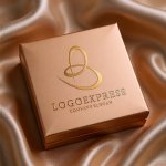 画像14: 優雅な曲線Bの黄金ロゴ (14)