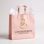 画像6: 優雅な曲線Bの黄金ロゴ (6)