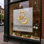 画像7: 優雅な曲線Bの黄金ロゴ (7)