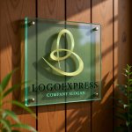 画像11: 優雅な曲線Bの黄金ロゴ (11)