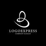 画像4: 優雅な曲線Bの黄金ロゴ (4)