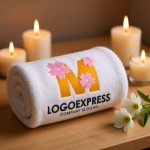 画像5: 桜の花が飾るM字のかわいいロゴ (5)