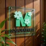 画像11: 桜の花が飾るM字のかわいいロゴ (11)