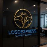 画像15: マンタの優雅なラインアートロゴ (15)