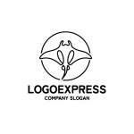 画像3: マンタの優雅なラインアートロゴ (3)