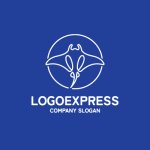 画像4: マンタの優雅なラインアートロゴ (4)