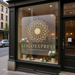 画像7: マンダラと輝く太陽を描いたエレガントなロゴ (7)