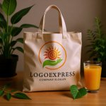 画像8: 太陽と手を組み合わせた希望のエコロジーロゴ (8)