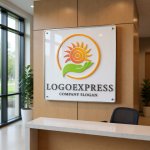 画像13: 太陽と手を組み合わせた希望のエコロジーロゴ (13)