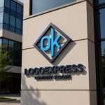 画像8: OKの文字を組み合わせた菱形ロゴ (8)