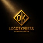 画像12: OKの文字を組み合わせた菱形ロゴ (12)