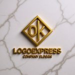 画像13: OKの文字を組み合わせた菱形ロゴ (13)