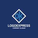 画像4: OKの文字を組み合わせた菱形ロゴ (4)