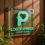 画像11: ハートを抱いたPの優しいロゴ (11)