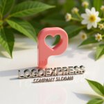 画像12: ハートを抱いたPの優しいロゴ (12)