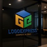 画像15: 「GE」の文字を配したカラフルキューブロゴ (15)