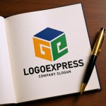 画像6: 「GE」の文字を配したカラフルキューブロゴ (6)