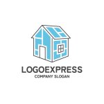 画像1: パズルのような家とテクノロジーのロゴ (1)