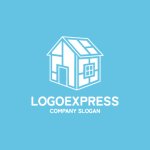 画像4: パズルのような家とテクノロジーのロゴ (4)