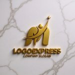 画像13: M字と星を目指す人の成長ロゴ (13)