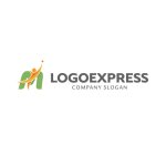 画像2: M字と星を目指す人の成長ロゴ (2)