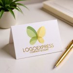 画像16: 透明感ある羽根の蝶のナチュラルロゴ (16)