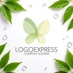 画像9: 透明感ある羽根の蝶のナチュラルロゴ (9)