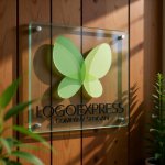 画像11: 透明感ある羽根の蝶のナチュラルロゴ (11)