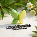 画像12: 透明感ある羽根の蝶のナチュラルロゴ (12)