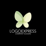 画像4: 透明感ある羽根の蝶のナチュラルロゴ (4)
