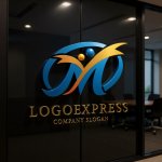 画像15: M字と人が躍動する希望と成長のロゴ (15)