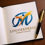 画像6: M字と人が躍動する希望と成長のロゴ (6)