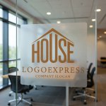 画像8: 「HOUSE」文字が融合した安定感ある家ロゴ (8)