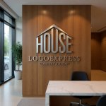 画像13: 「HOUSE」文字が融合した安定感ある家ロゴ (13)