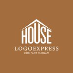 画像4: 「HOUSE」文字が融合した安定感ある家ロゴ (4)
