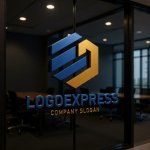 画像15: 「EJ」の文字を配した多面体キューブロゴ (15)