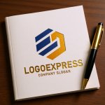 画像6: 「EJ」の文字を配した多面体キューブロゴ (6)