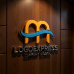 画像5: M字と波の爽やかモダンロゴ (5)