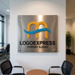 画像7: M字と波の爽やかモダンロゴ (7)