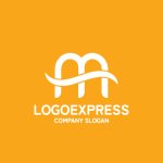 画像4: M字と波の爽やかモダンロゴ (4)