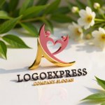 画像12: A字とハートの人々が織りなす愛と成長のロゴ (12)