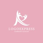 画像4: A字とハートの人々が織りなす愛と成長のロゴ (4)