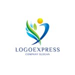 画像1: 健康と成長を育む人々のウェルネスロゴ (1)